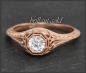 Preview: Jugendstil Design Diamant Ring mit 0,41ct, 585 Rotgold